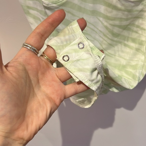 Dynamite mesh green zebra bodysuit L - Picture 2 of 5